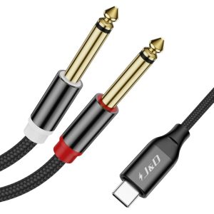 Arrango AZJ60570 USB-C to Dual 6.35mm Jack Audio Adapter Cable – High-Quality 150 cm Cable