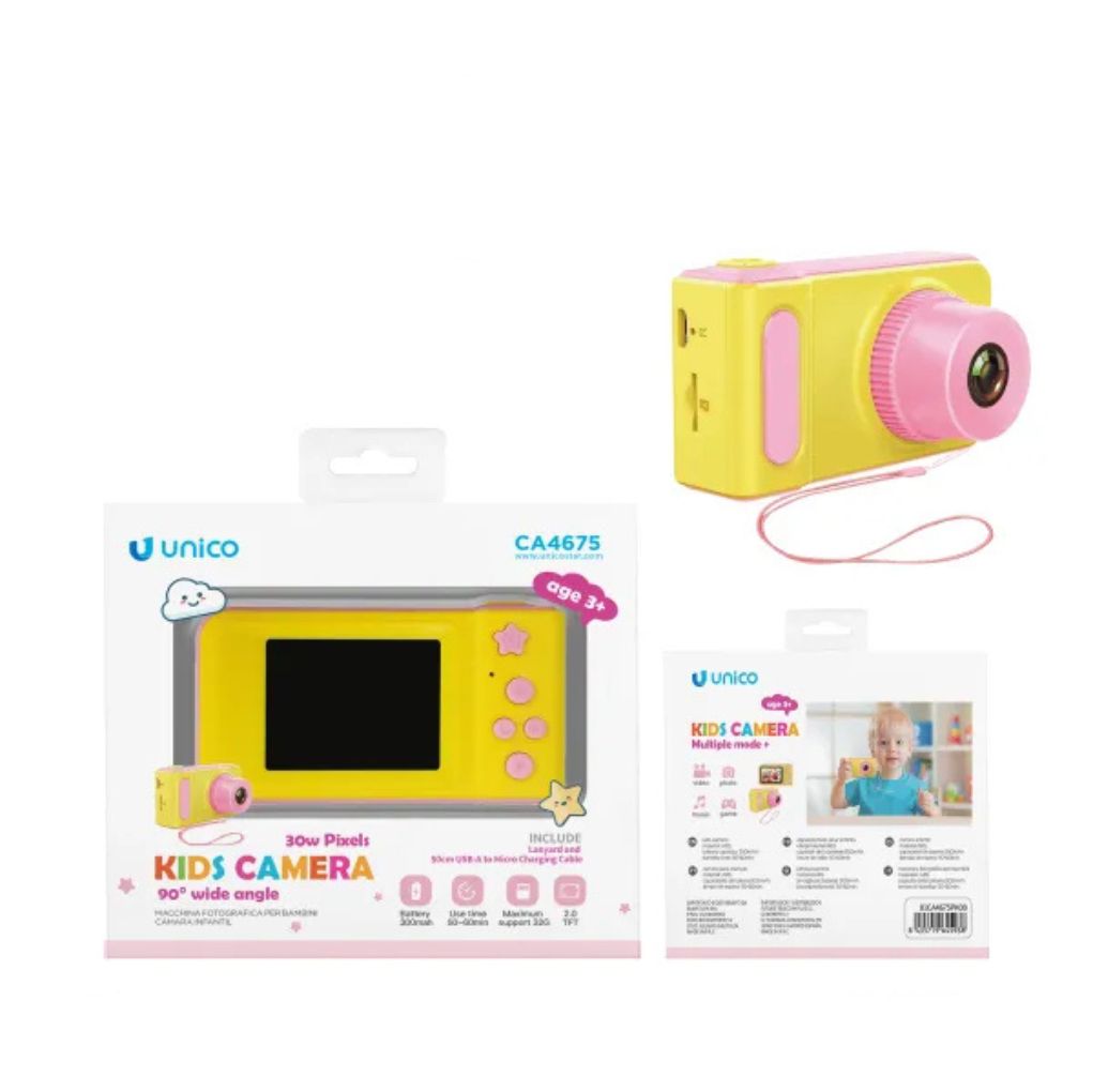 Unico 2.0 inch children's digital camera 90° wide angle