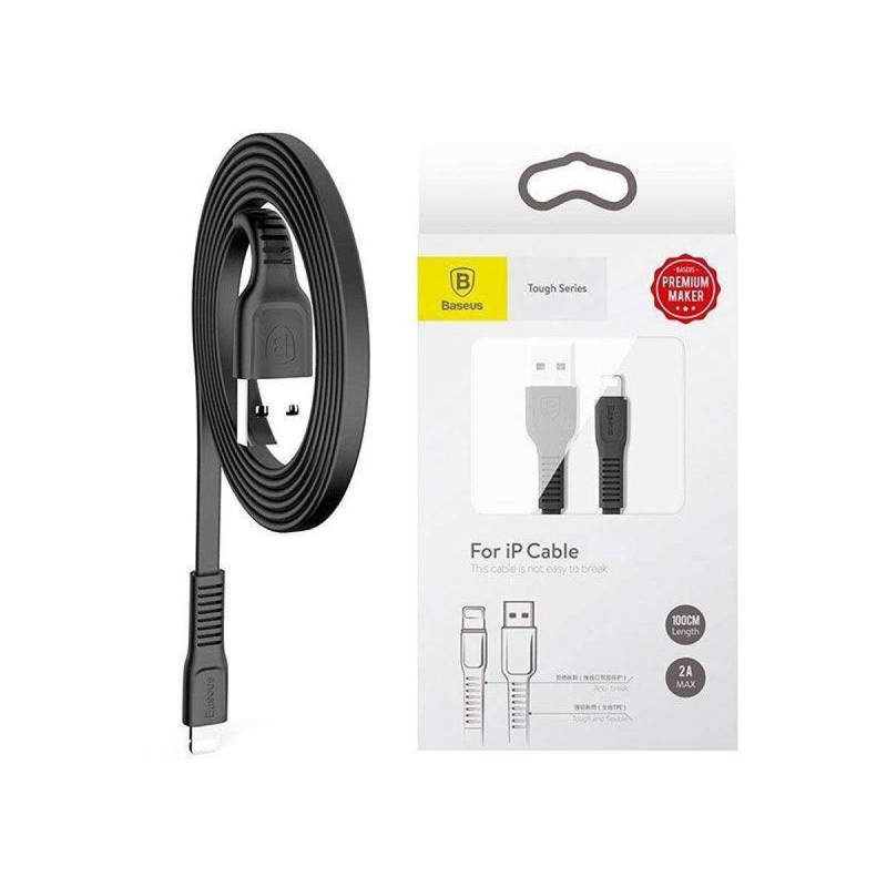 1m Baseus Lightning Tough Series Apple Cable 2A Black