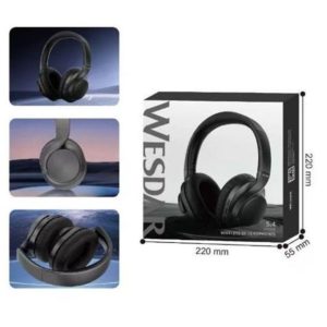 Wesdar K-288H Wireless Bluetooth Headphones | 40mm, 10h Playtime, Type-C Charging Black