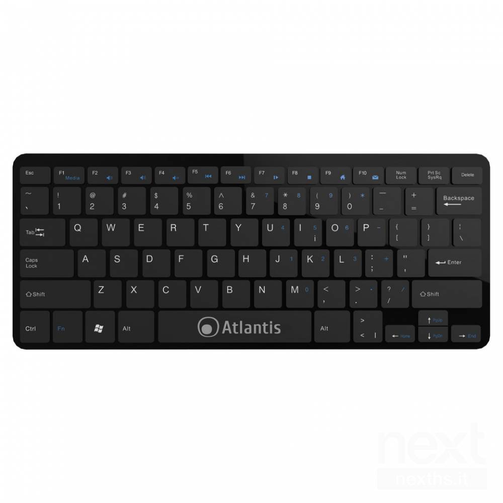 Atlantis Argo 900 Mini Keyboard USB QWERTY Italian Black