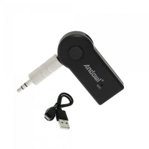 Andowl Bluetooth Receiver 3.5mm Jack Built-in Microphone For The Car