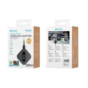 UNICO VB2820 – 2-in-1 Wireless CarPlay Adapter (5.8GHz)