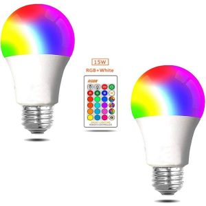 WOSAIT WT62846 15W E27 RGB + 6500K LED Bulb with Remote Control – Multicolor Smart Lighting
