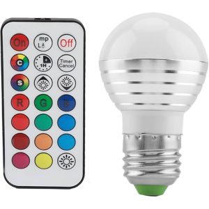 Wosait WT62848 RGBW LED Color Bulb with Remote Control 5W E27 – 6500K – Multi-Color Lighting