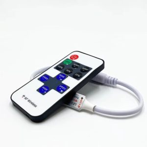 RF Wireless RGB LED Controller with Remote – 19 Modes, 20 Colors, Ultra Slim, 12A Max Output