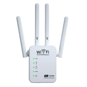 Arrango AC1200M Wireless WiFi Signal Amplifier | Dual Band 2.4G/5G | High-Gain Antennas | Universal Repeater