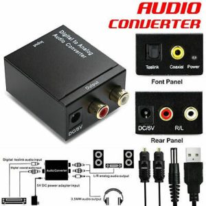 Arrango AZJ60606 192KHz Digital-to-Analog Audio Converter DAC with Toslink & Coaxial Input