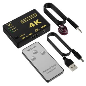 Arrango AZJ60711 HDMI Switch 4K 3-in-1 with Remote Control