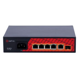 Safire SF-SW0604HIPOE-GF-65 Unmanaged Ethernet PoE Switch 6-Port, 65W PoE Budget, Gigabit Uplink
