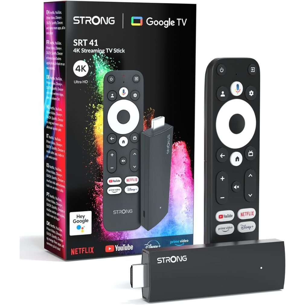 STRONG SRT 41- 4K UHD Android TV Stick (Google Certified)