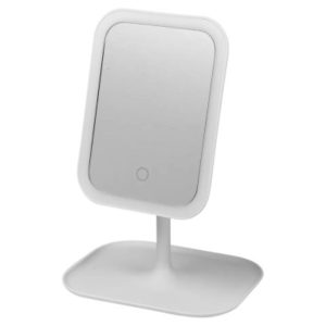 Driwei TE-B0298 LED Makeup Mirror with Adjustable Stand and Natural Light – White