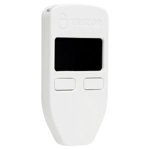 Trezor Model One Hardware Wallet for Cryptocurrency, White