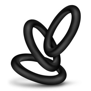 Performance Silicone 3 Cock Rings Small Black