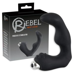 Black Prostate Vibrator with Dots