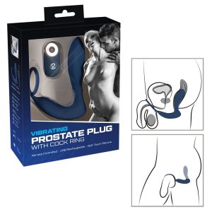 Vibrating Prostate Plug with Cock Ring