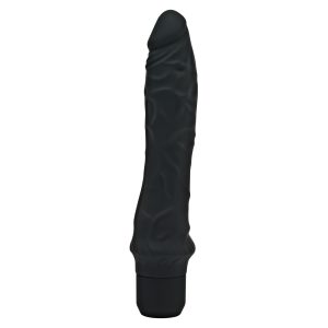Silicone Classic Large Vibrator Black