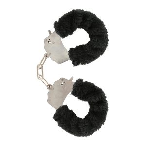 Furry Fun Cuffs Black Plush