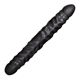 Veined Double Dong Black 30 cm