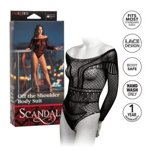 Off the Shoulder Body Suit Black
