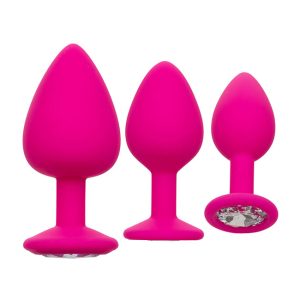 Cheeky Gems Pink 3 piece Butt Plug Set