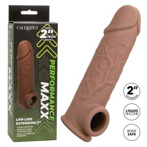 Life-Like Cock Extension 7 Inch Brown
