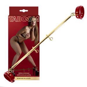 Spreader Bar with Ankle Cuffs Red Gold