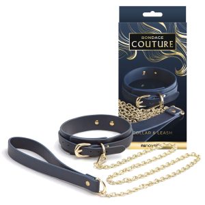 Bondage Couture Blue Collar & Leash
