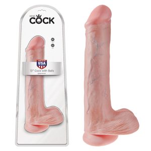 Realistic Cock 13 Inch with Balls Skin