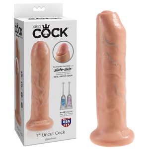 King Cock Realistic Uncut 7 Inch Flesh