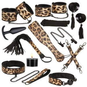 Leopard Print Bondage Set 13 pcs