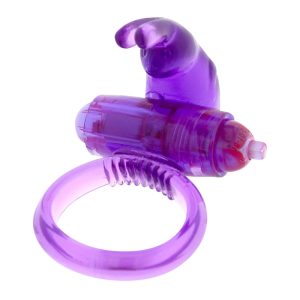 Rabbit Vibrating Cockring Purple