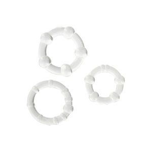 Set of Three Clear Variety Cock Rings Clear