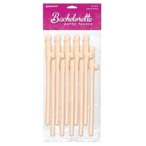 Bachelorette Party Favors Dicky Sipping Straws - 10 pcs