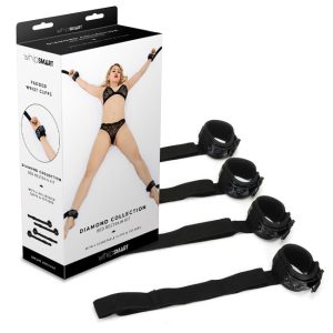 Whip Smart Diamond Bed Ties Black