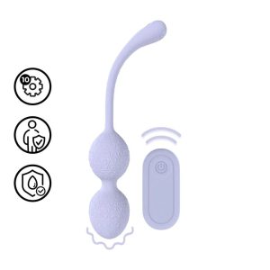 Vibrating Bead Kegel with Remote Control Lavender