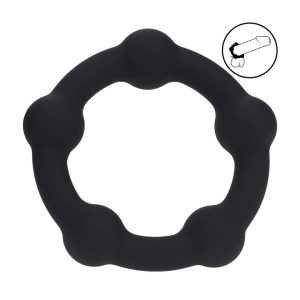 Beaded Silicone Cockring M 35mm Black