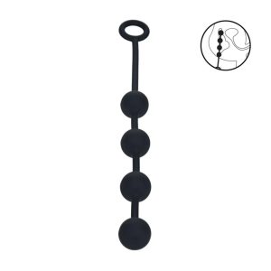 Round Silicone Anal Balls M 30mm Black