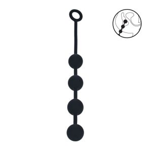 Round Silicone Anal Balls L 40mm Black