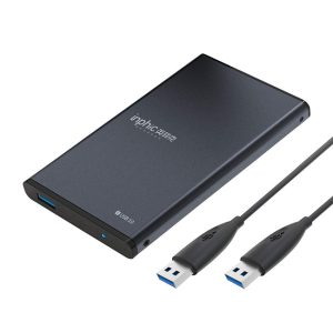 2.5 Inch Inphic Hard Drive Enclosure, USB 3.0 to SATA Adapter with USB Date Cable, Tool-Free Drive Caddy for mobile HDD