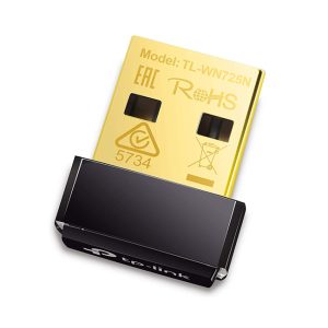 TP-Link TL-WN725N 150 Mbps Wireless-N Nano USB Adapter, 2.4 GHz Only - Black