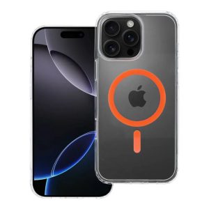 Drop Glue Colorful Ring Mag Cover with MagSafe for iPhone 16 Pro Max Orange