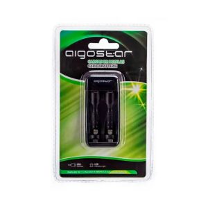 Aigostar USB Battery Charger for AA AAA Ni-MH Ni-Cd Batteries LED Indicator1.2V 2PCS