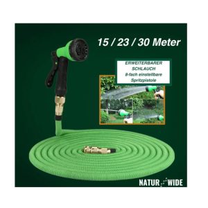 10m to 50m Long Garden Hose, Green