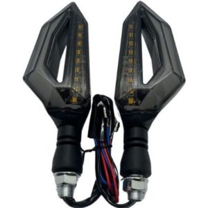 Andowl Riderscart Motorcycle 18 LED Amber Turn Signal Red DRL Indicator Light Lamp