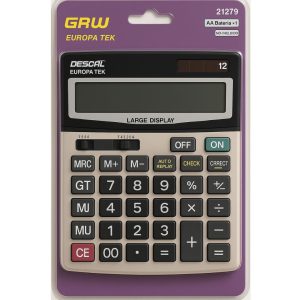 Driwei 12-digit digital calculator with dual power source