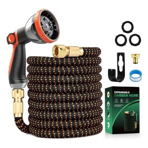 2.5m to 12m Long Garden Hose, Black