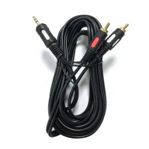 Aigostar 3.0m Stereo 3.5mm Jack Plug to 2x RCA Phono Plugs Cable
