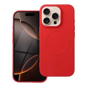 SILICONE MAG COVER (Big Hole) with MagSafe for iPhone 16 Pro Red