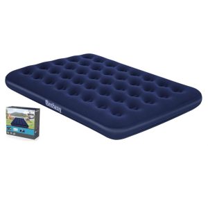 Bestway Inflatable Outdoor Indoor Quick Inflation, Flocked Double Size Air Bed